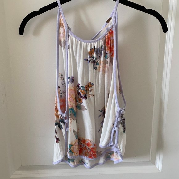 Free People Break Free Tank Top White Floral - Picture 8 of 9